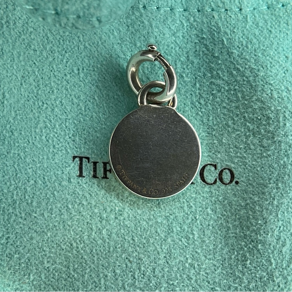 Tiffany & Co. Silver Pink Enamel 1837 Round Charm - Picture 5 of 6
